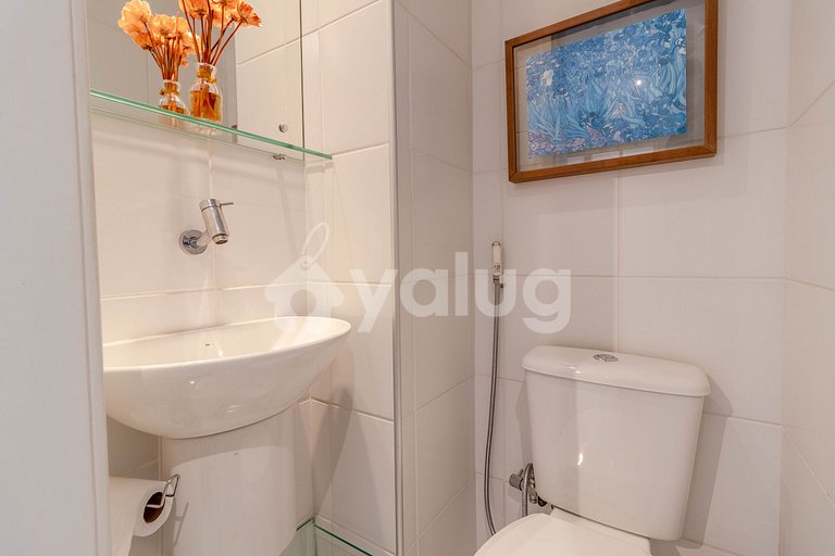 Excelente dormitorio y sala de estar Pé na Areia, Rio Vermel