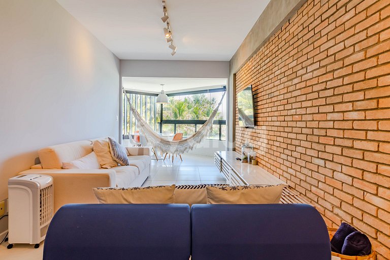 Excelente dormitorio y sala de estar Pé na Areia, Rio Vermel