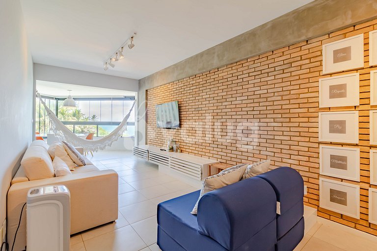 Excelente dormitorio y sala de estar Pé na Areia, Rio Vermel