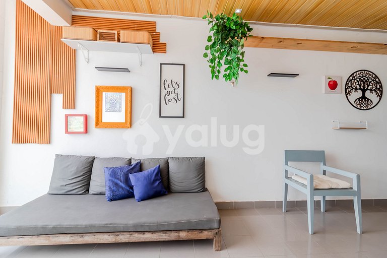 Quarto e Sala Vista Mar no Rio Vermelho