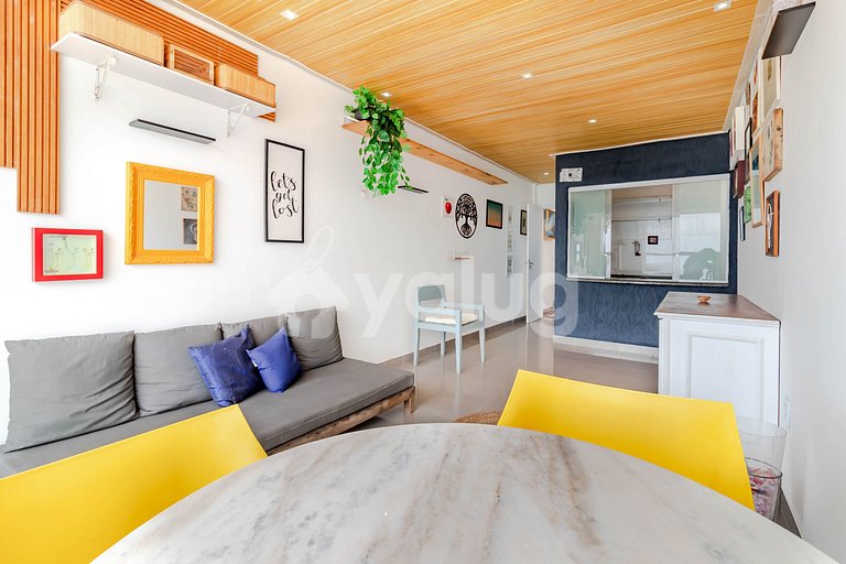 Quarto e Sala Vista Mar no Rio Vermelho