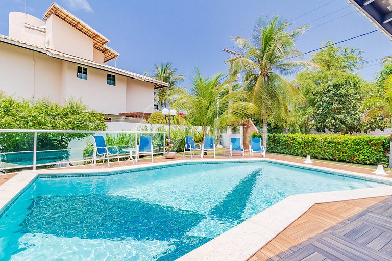 Maravillosa Casa 5/4 en Guarajuba a 200m de la playa