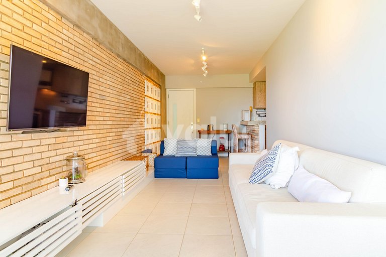 Excelente Quarto e Sala Pé na Areia, Rio Vermelho