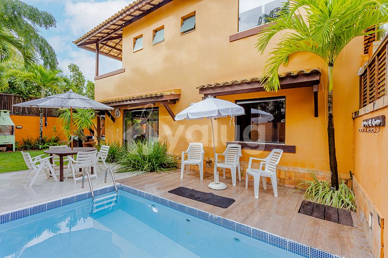 Preciosa casa de 4 suites a 300 m de la playa, Itacimirim.