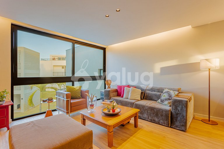 Apt 3 habitaciones acogedoras, Pé na Areia