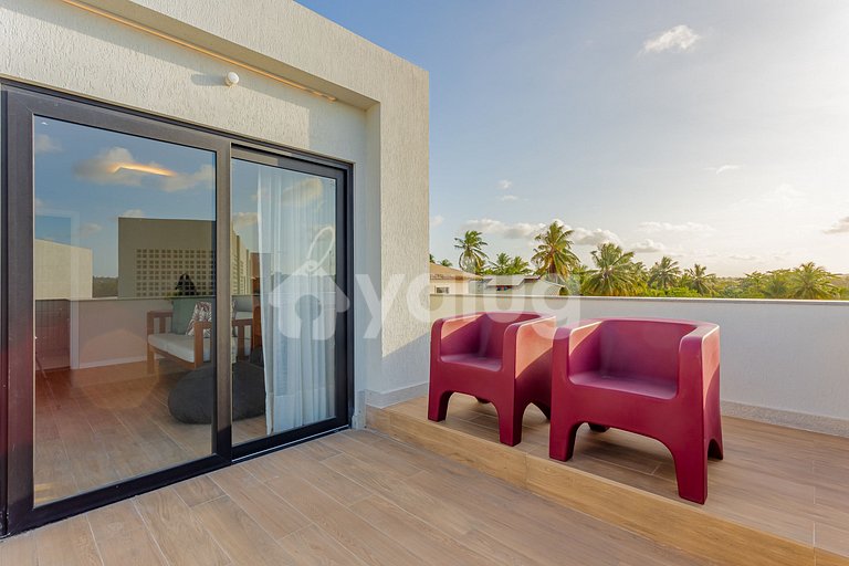 Apt 3 Cozy Bedrooms, Pé na Areia