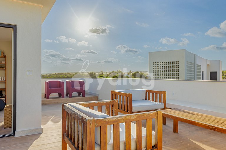 Apt 3 habitaciones acogedoras, Pé na Areia