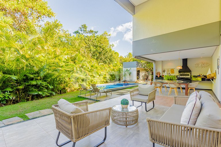 Excelente Casa 4 Suites con Piscina y Barbacoa