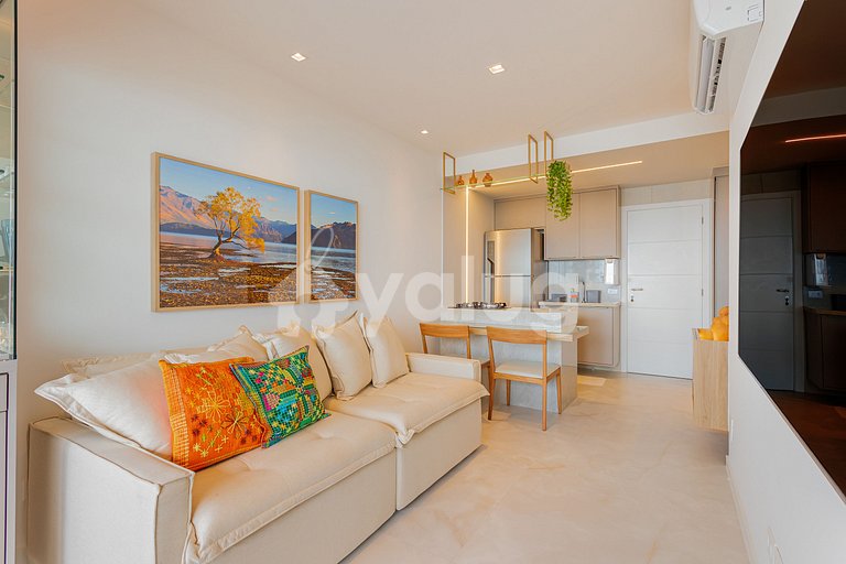 Dormitorio y salón a 150 m de la playa Farol da Barra