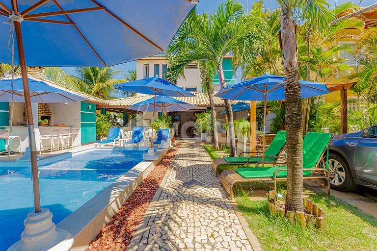 Casa 7 Dormitorios a 50m de la Playa - Guarajuba