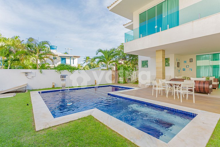 Excelente Casa 7 Suítes a 350m da Praia - Diarista Inclusa