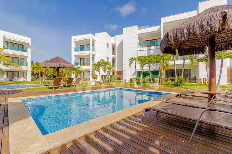 2-Suite Apartment 350m from Ibero Beach - Praia do Forte