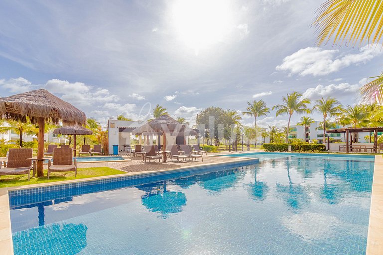 Apartamento 2 Suítes a 750m Praia do Ibero - Praia do Forte