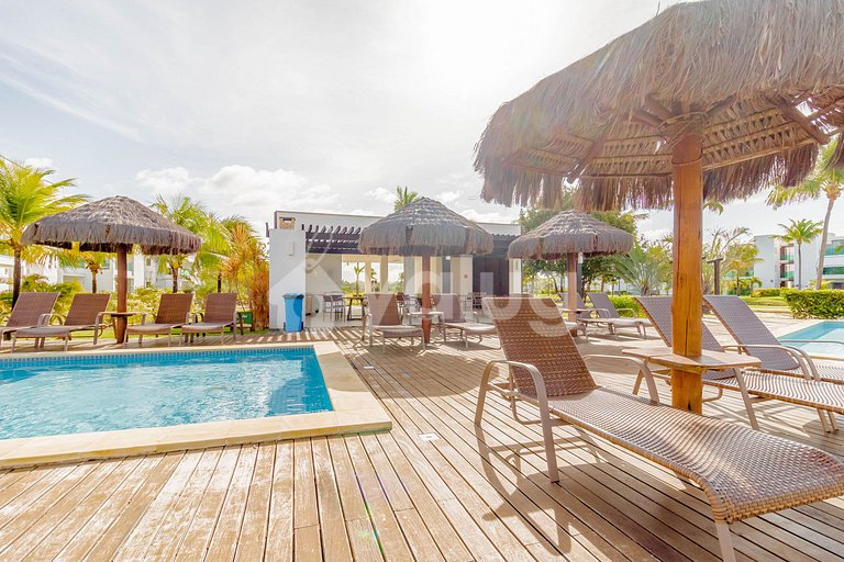 2-Suite Apartment 350m from Ibero Beach - Praia do Forte