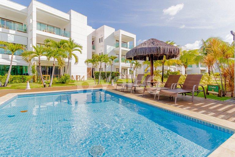 Apartamento 2 Suites a 350m de Praia do Ibero-Praia do Forte