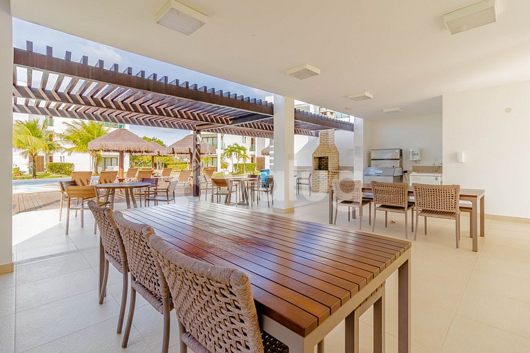 Apartamento 2 Suítes a 750m Praia do Ibero - Praia do Forte