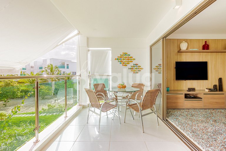 Apartamento 2 Suítes a 750m Praia do Ibero - Praia do Forte