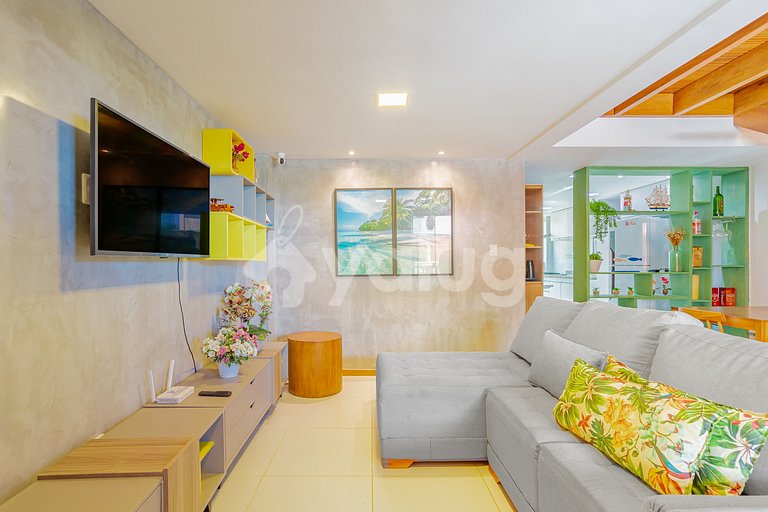 Maravilloso Apartamento 4 Suites, Pé Na Areia, Itacimirim