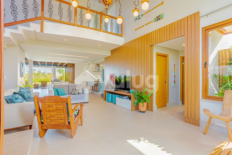 Linda Casa Alto Padrão 4 suítes com piscina Praia do Forte