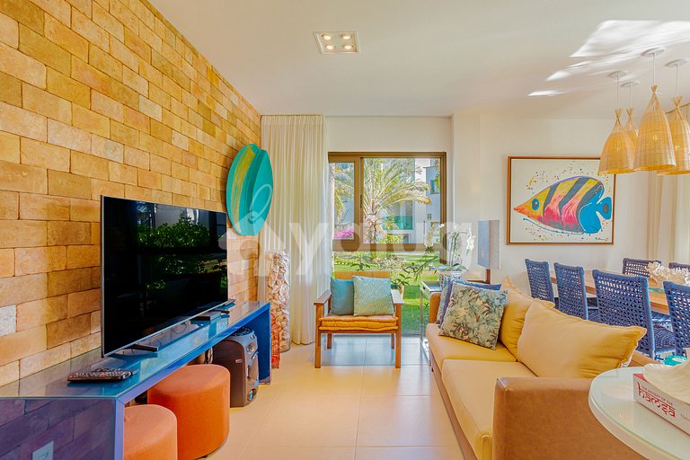 Maravilhoso apartamento 850m da praia - Praia do Forte