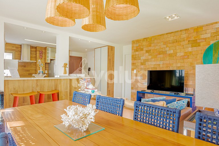 Maravilhoso apartamento 850m da praia - Praia do Forte