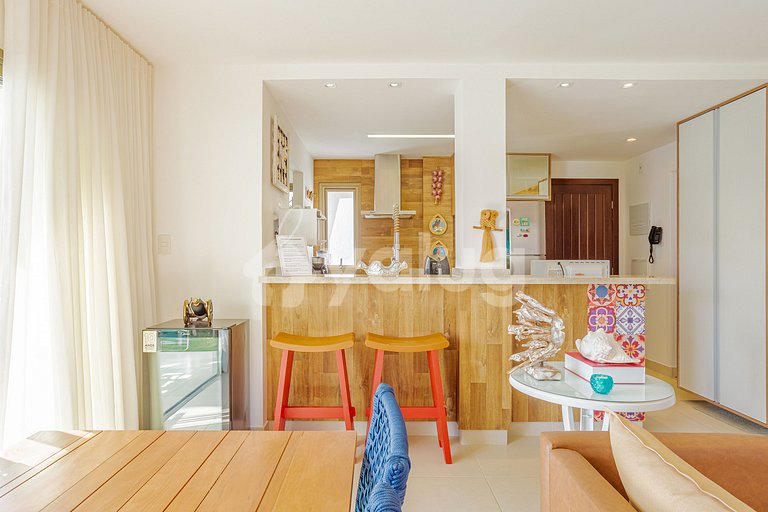 Maravilhoso apartamento 850m da praia - Praia do Forte