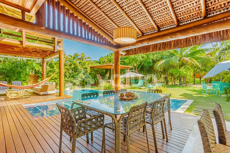 Maravilhosa casa com 5 suítes a 500m do Lord- Praia do Forte