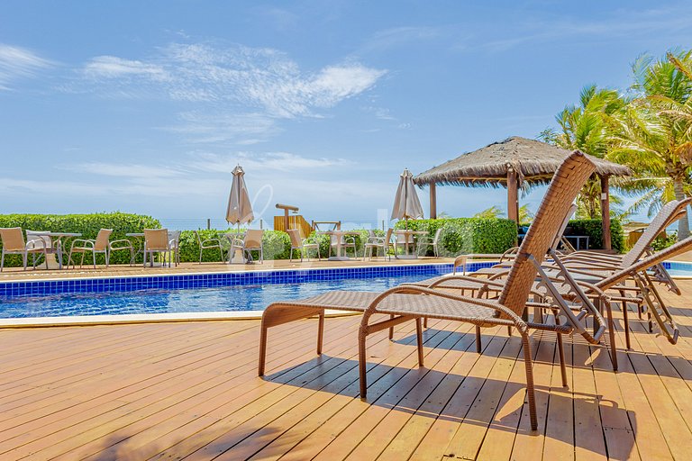 gran apartamento justo en la arena con 2 suites - Itacimirim