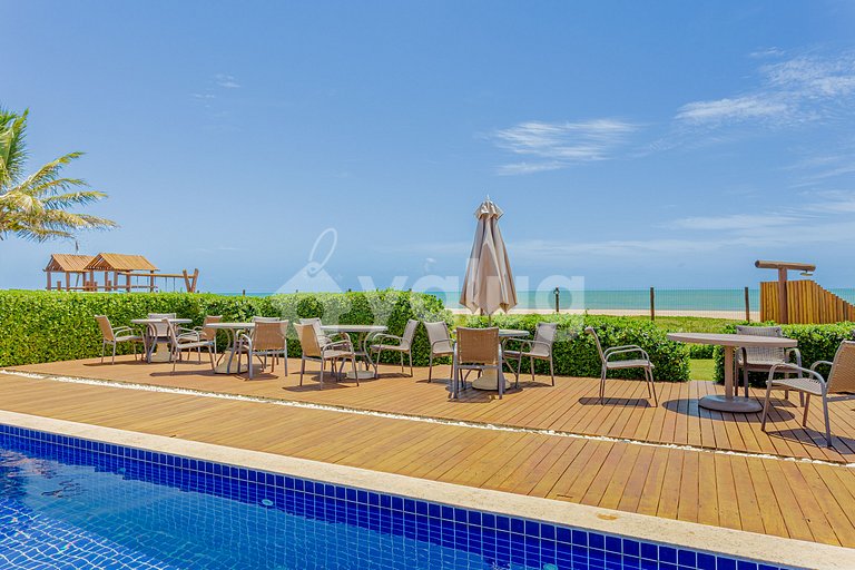 gran apartamento justo en la arena con 2 suites - Itacimirim