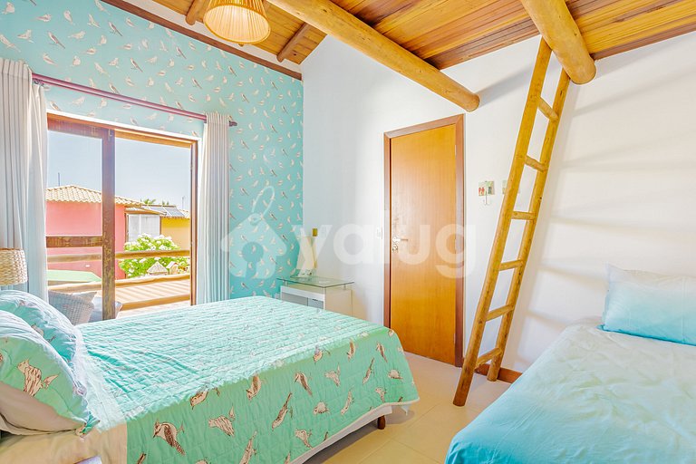 gran apartamento justo en la arena con 2 suites - Itacimirim