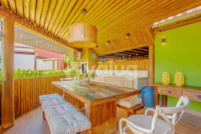 gran apartamento justo en la arena con 2 suites - Itacimirim