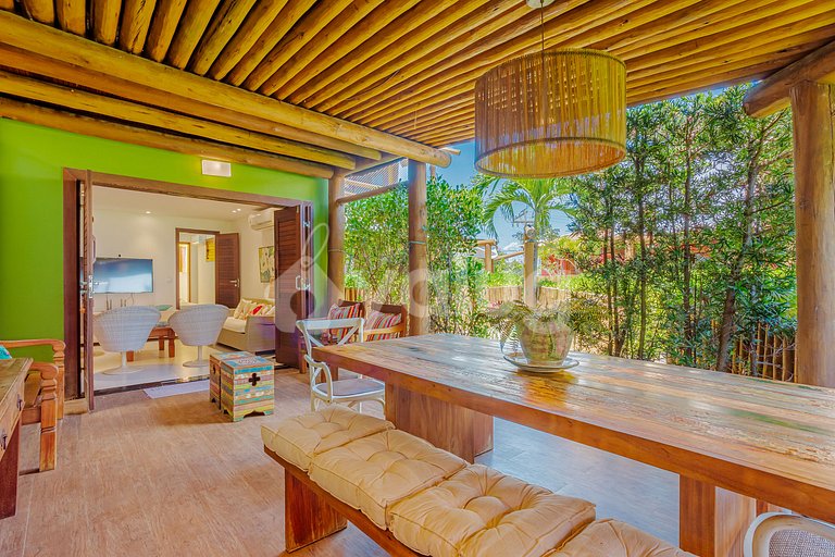 gran apartamento justo en la arena con 2 suites - Itacimirim