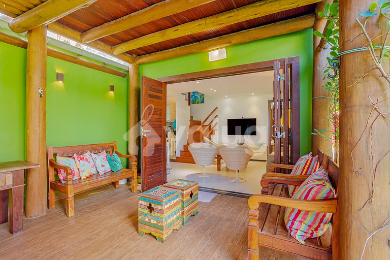 gran apartamento justo en la arena con 2 suites - Itacimirim