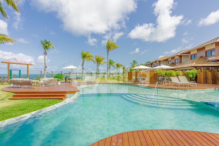 Excelente casa en la arena con 4 suites - Itacimirim