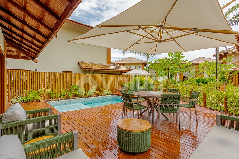 Excelente casa en la arena con 4 suites - Itacimirim