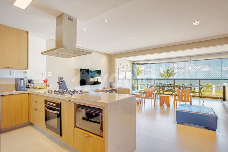 Increíble apartamento vistas al mar con 3 suites -Itacimirim