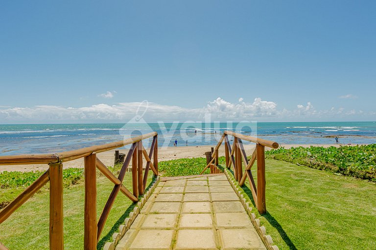Excelente apartamento pé na areia com 3 suítes - Itacimirim