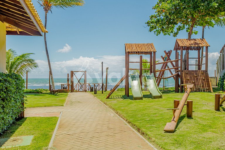 Gran apartamento justo en la arena con 3 suites - Itacimirim