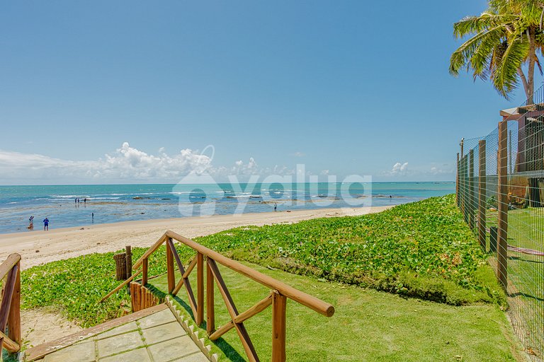Gran apartamento justo en la arena con 3 suites - Itacimirim