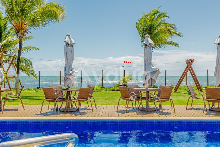 Gran apartamento justo en la arena con 3 suites - Itacimirim