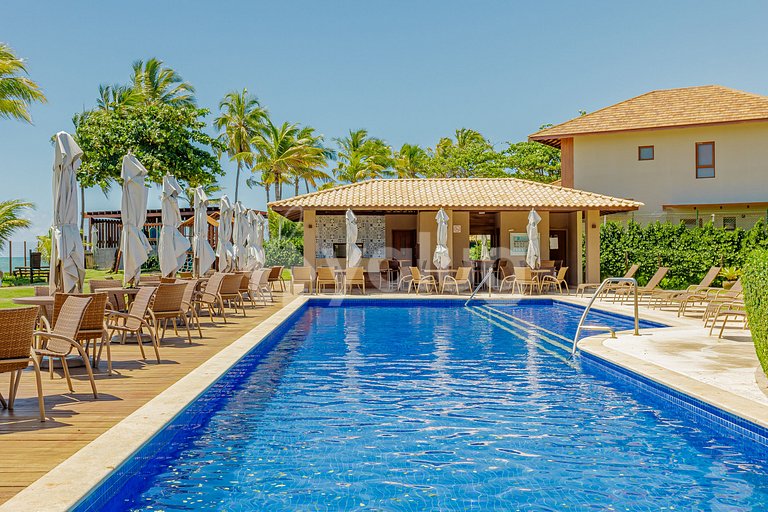 Excelente apartamento pé na areia com 3 suítes - Itacimirim