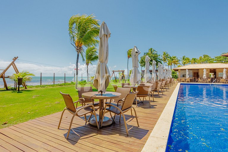 Excelente apartamento pé na areia com 3 suítes - Itacimirim
