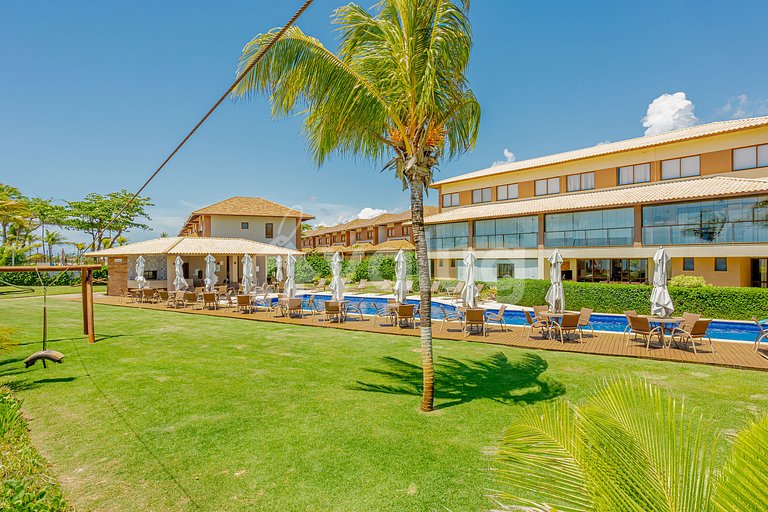 Excelente apartamento pé na areia com 3 suítes - Itacimirim