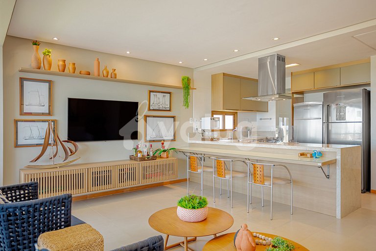 Great apartment on the beach with 3 suites - Itacimirim