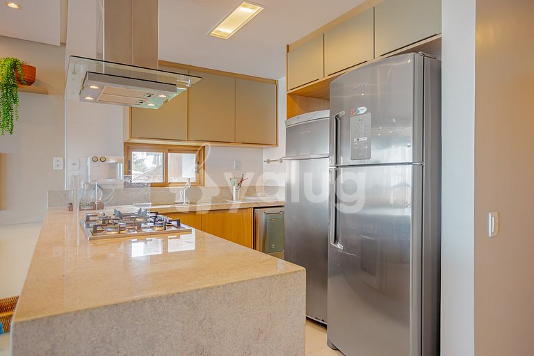 Gran apartamento justo en la arena con 3 suites - Itacimirim