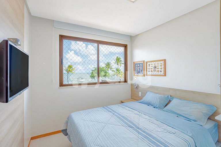 Excelente apartamento pé na areia com 3 suítes - Itacimirim
