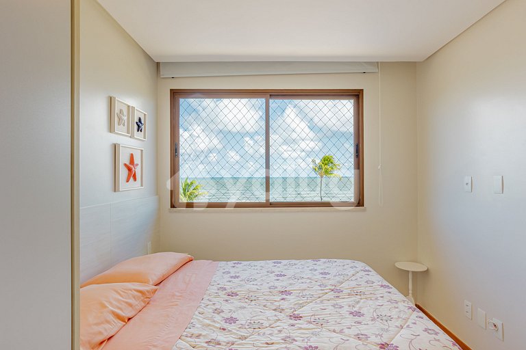 Excelente apartamento pé na areia com 3 suítes - Itacimirim