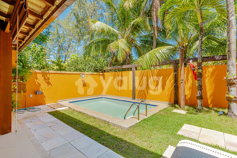 Excelente casa com piscina a 350m da praia - Itacimirim