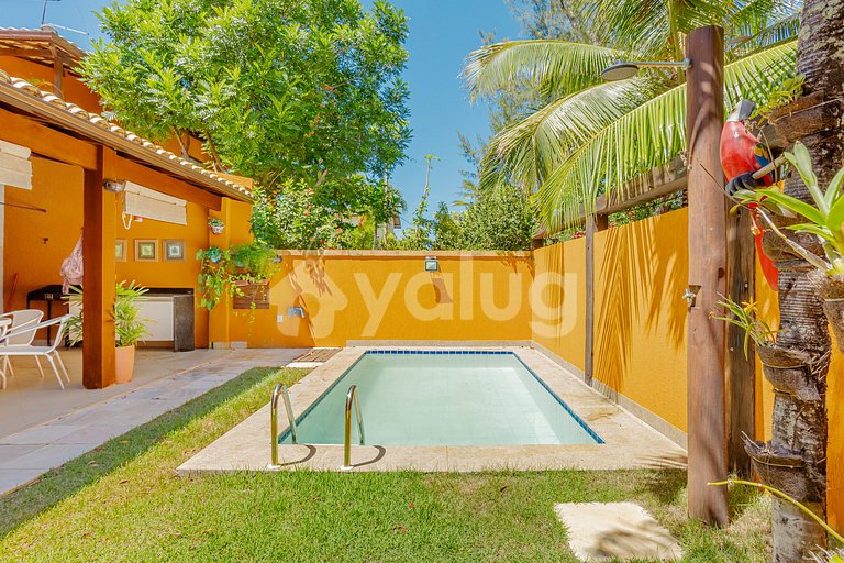 Excelente casa com piscina a 350m da praia - Itacimirim