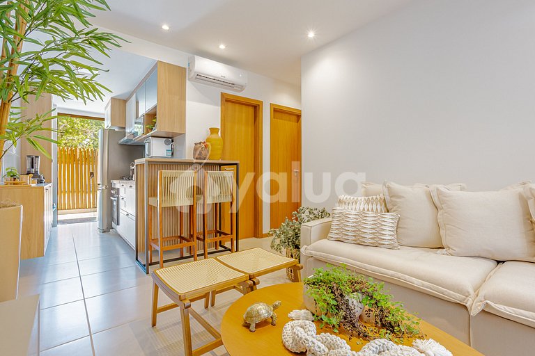 Maravilhoso apartamento com 2 suítes - Itacimirim